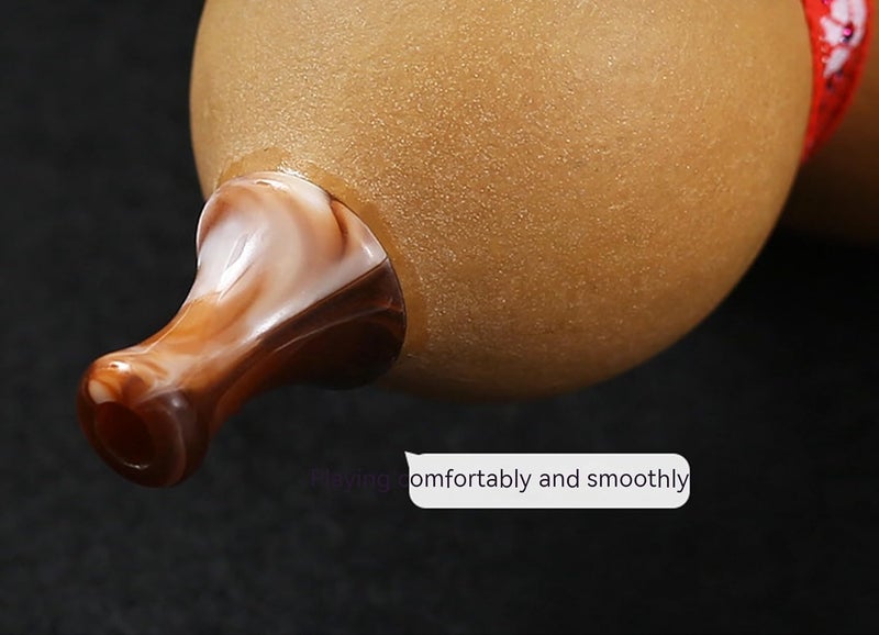 mocrcrel Chinese Handmade Hulusi Bamboo Gourd Cucurbit Flute Ethnic Musical Instrument for Beginner Music Lovers (Key of B flat) - Image 4